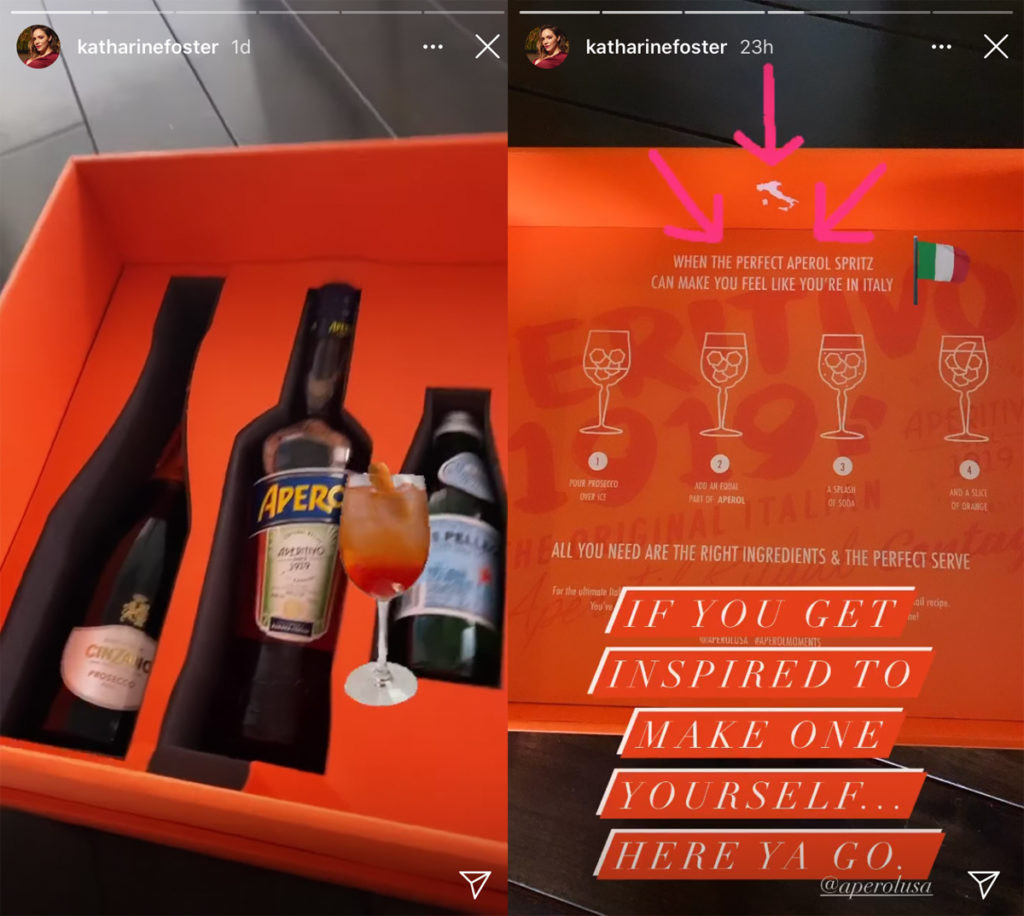 Katharine McPhee's alcohol care package came with an interesting video message...