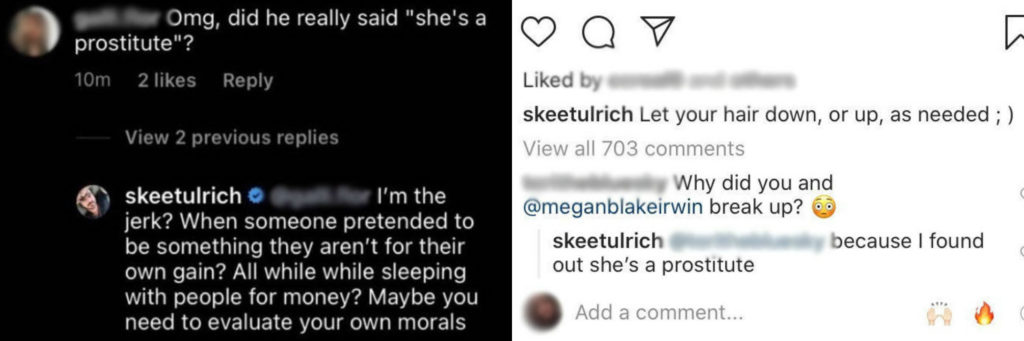 skeet ulrich calls ex a "prostitute" on instagram