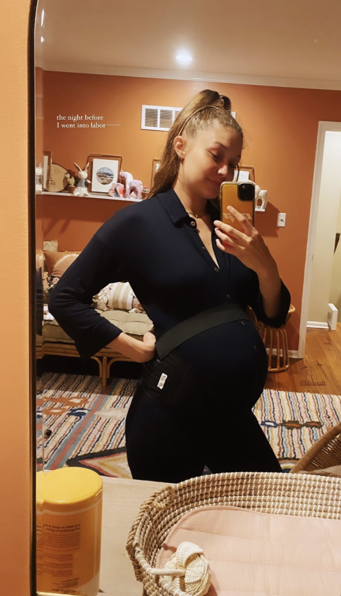 Gigi Hadid Baby Bump In Nursery Photos