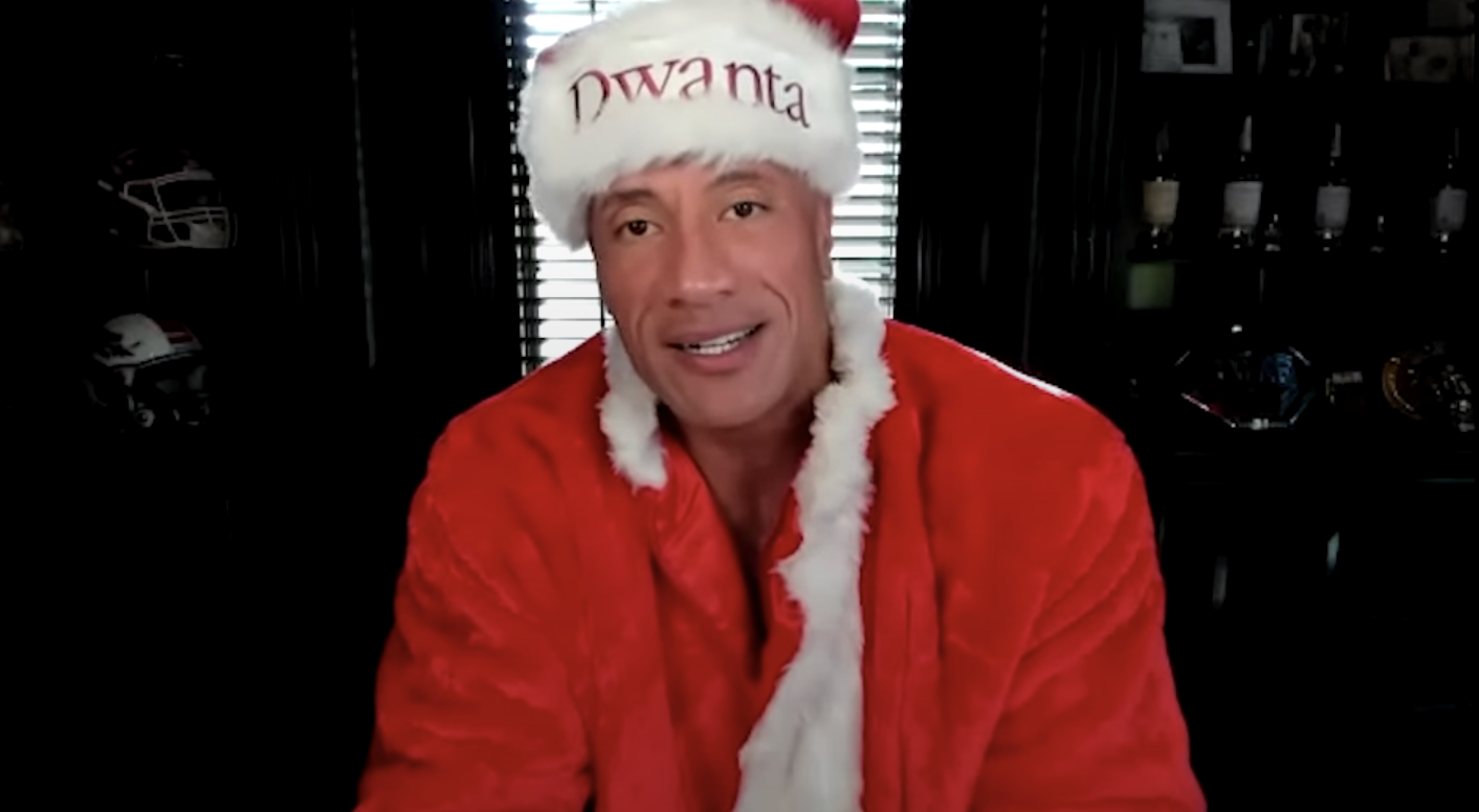 Dwayne 'The Rock' Johnson Dressed As Santa On Some Good News Epsiode