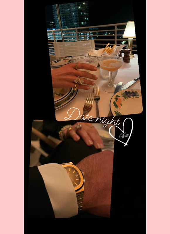 alex rodriguez's date night instagram story