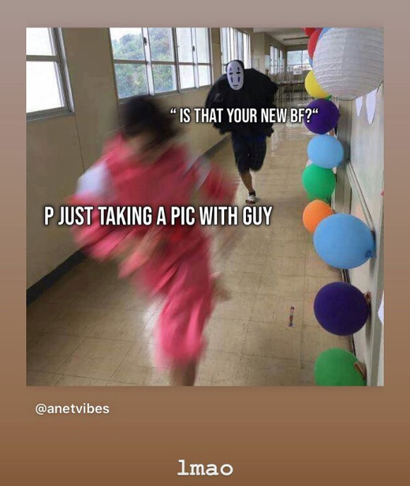 Paris Jackson BF meme Instagram Story