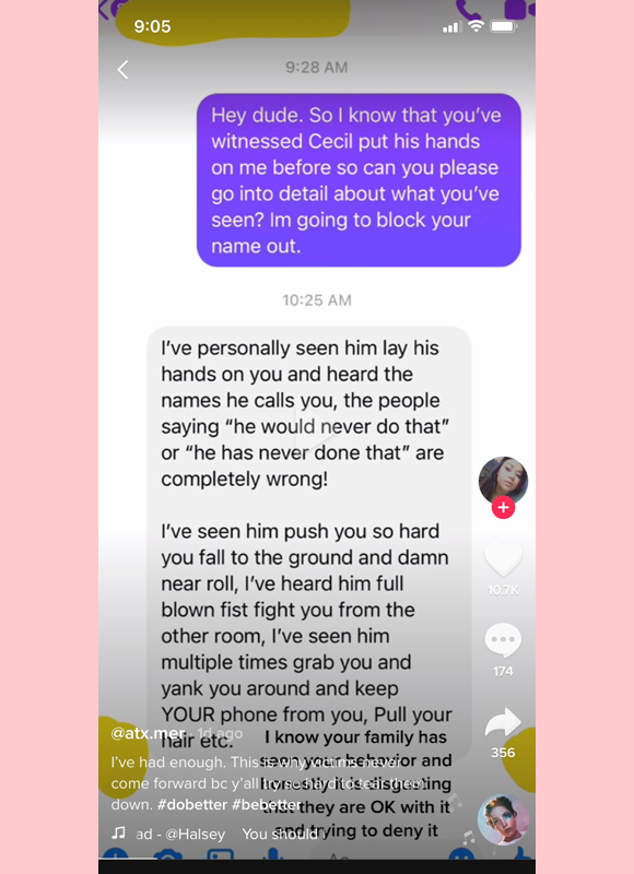 cecil ray baker, mariah lopez : her tiktok of eyewitness accounts of abuse