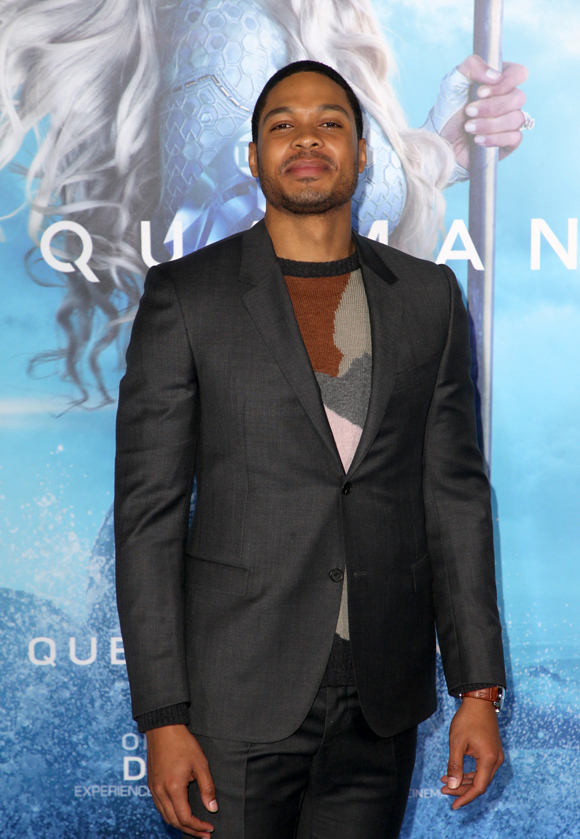 Ray Fisher at the premiere of Aquaman in 2018