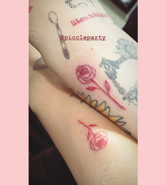 Paris Jackson Cara Delevingne tattoos Instagram Story