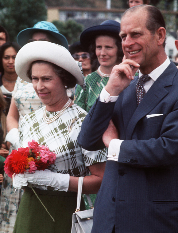 Prince Philip and Queen Elizabeth during the Silver Jubilee tour in 1977