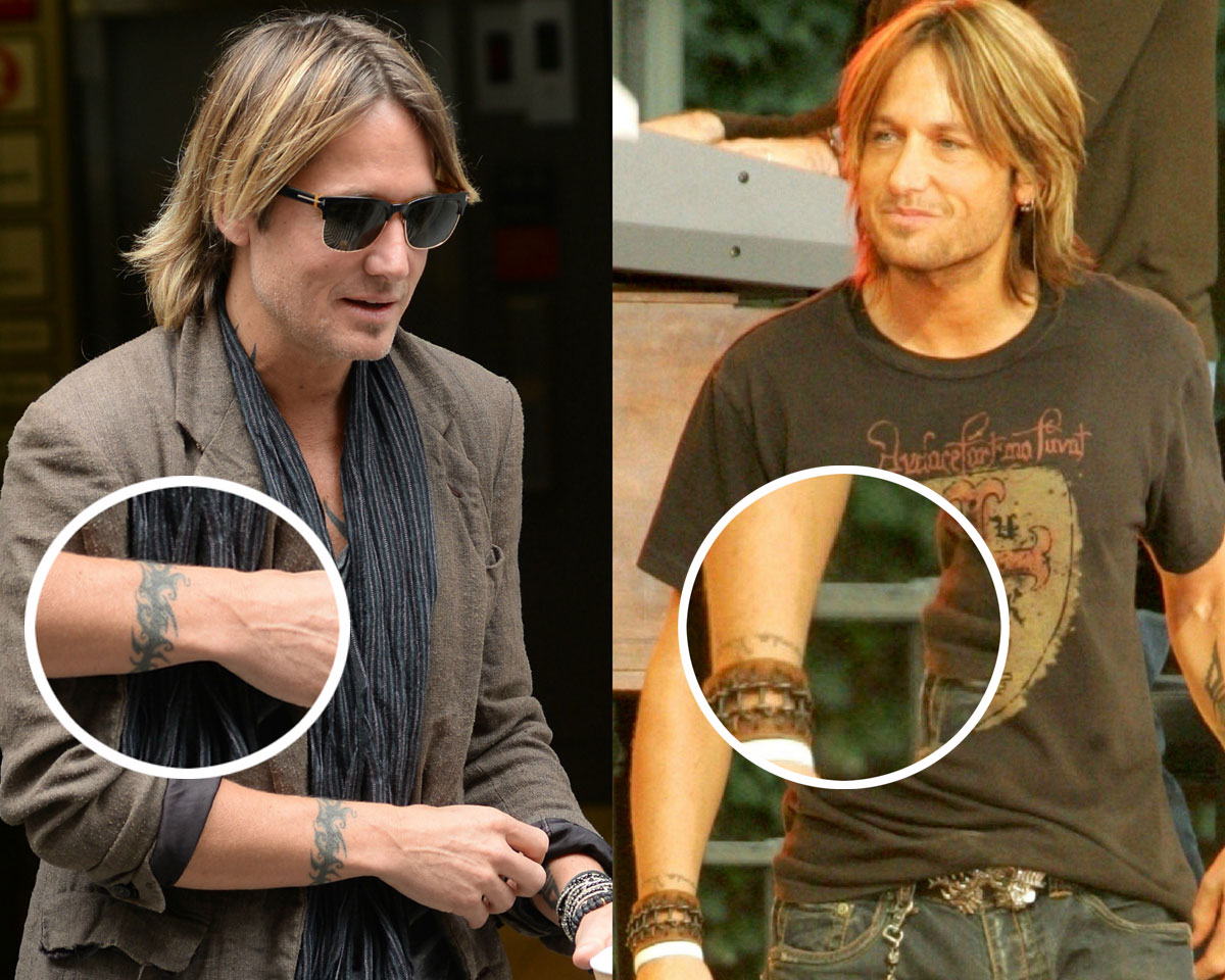 Keith Urban covered up his tattoo