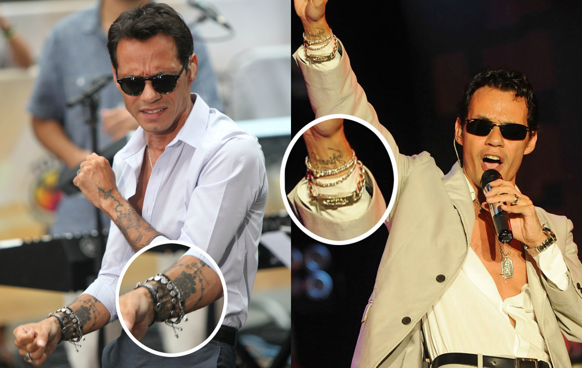 Marc Anthony's covered up tattoo
