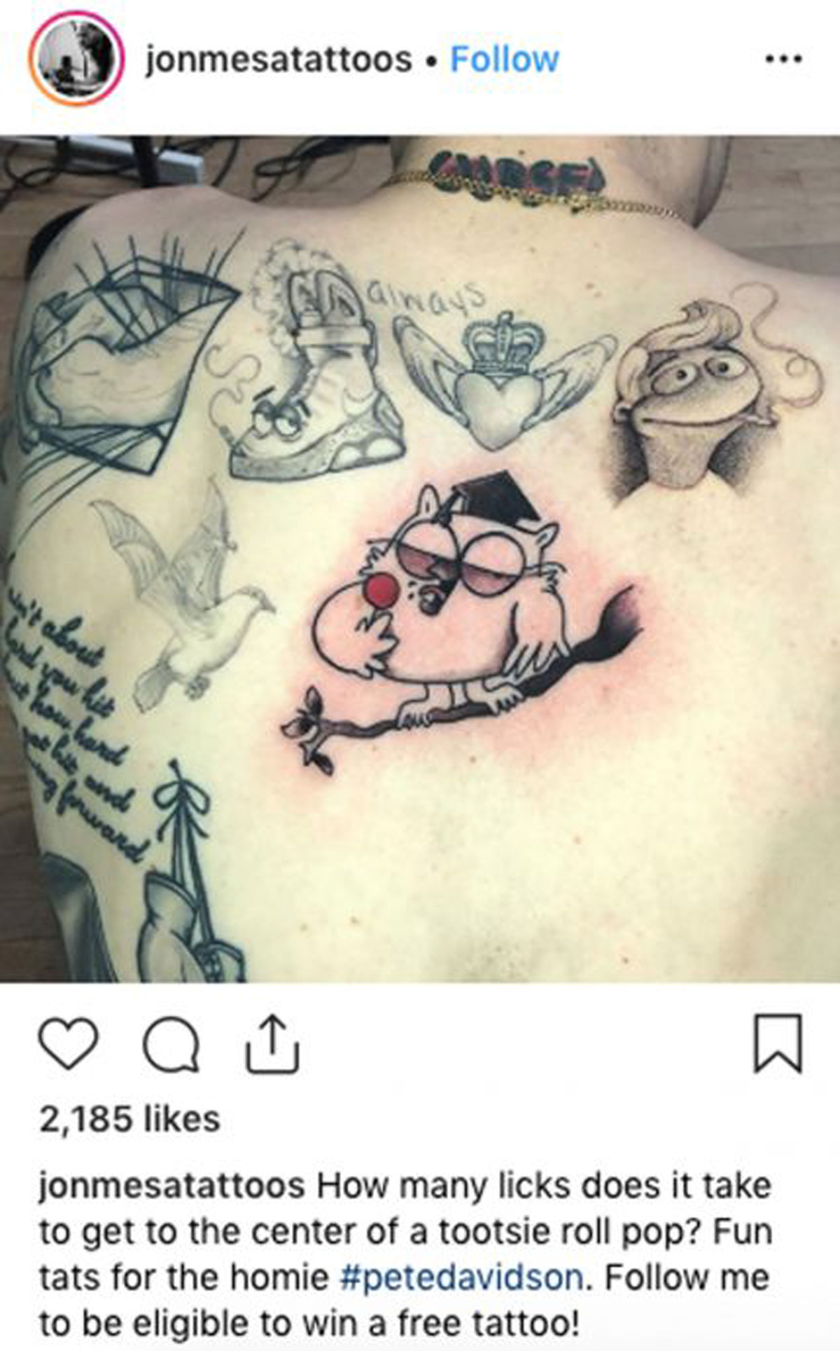 Pete Davidson's "cursed" tattoo after Ariana Grande breakup