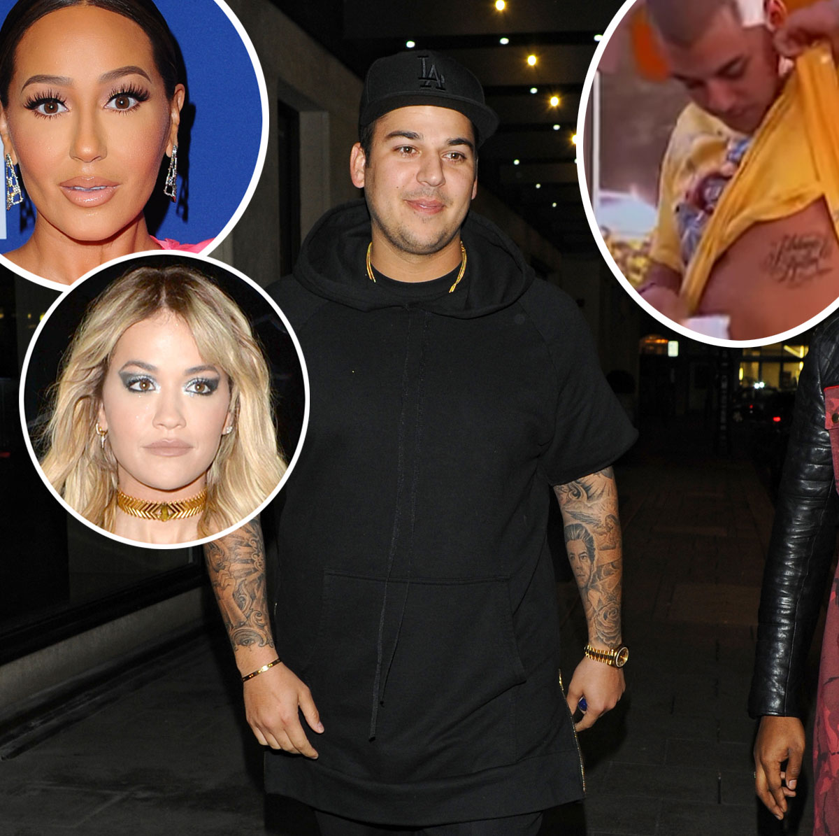 Rob Kardashian covers up Rita Ora and Adrienne Bailon tattoos