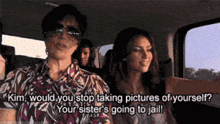 Kim Kardashian Takes Selfies On Way To Jail