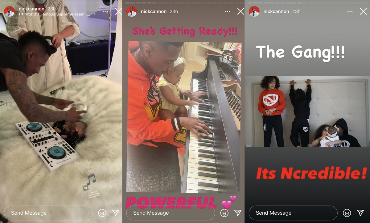 Nick Cannon shows pictures from a huge fun outdoor outing parenting work seven kids! 
