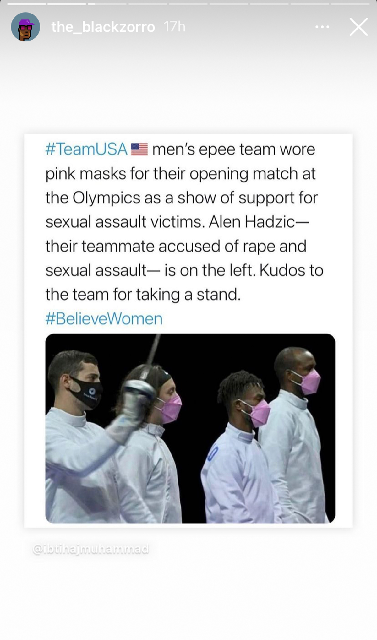 US Olympic Fencers Wore Pink Masks Up to Protest Their Teammate Accused Along with Sexual Misconduct