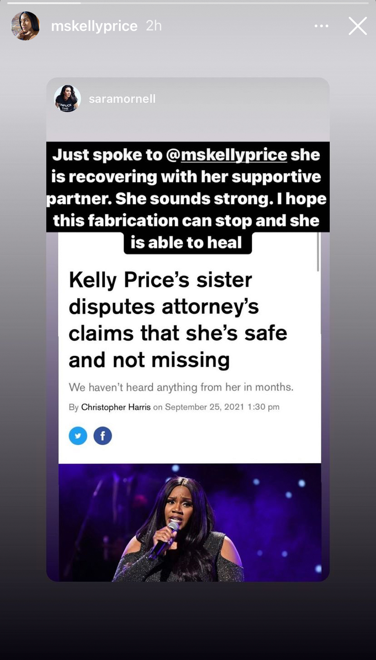 Kelly Charges Seemingly Confirms She’s Not Unaccounted for On Instagram