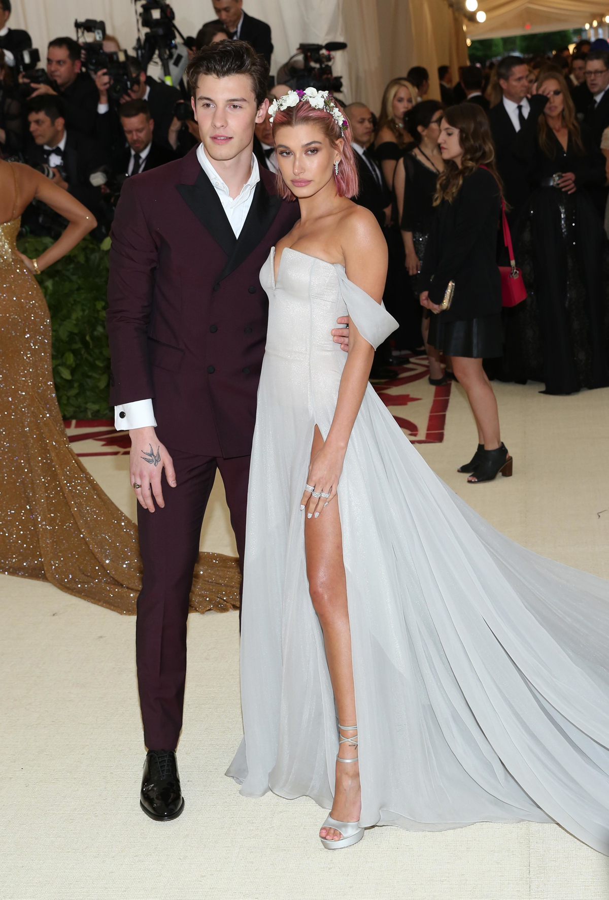 Hailey Baldwin and Shawn Mendes at the 2018 Been aquainted with Gala