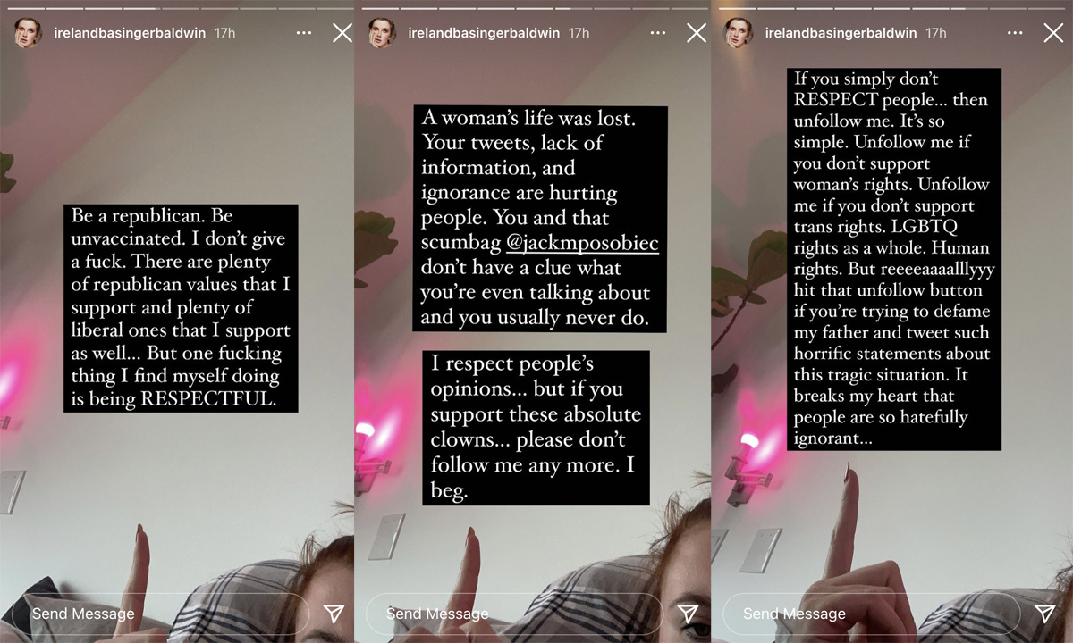 Ireland Baldwin SLAMS 'Hateful' Candace Owens Over 'Disgusting' Comments About Accidental <i>Rust</i> Shooting Death