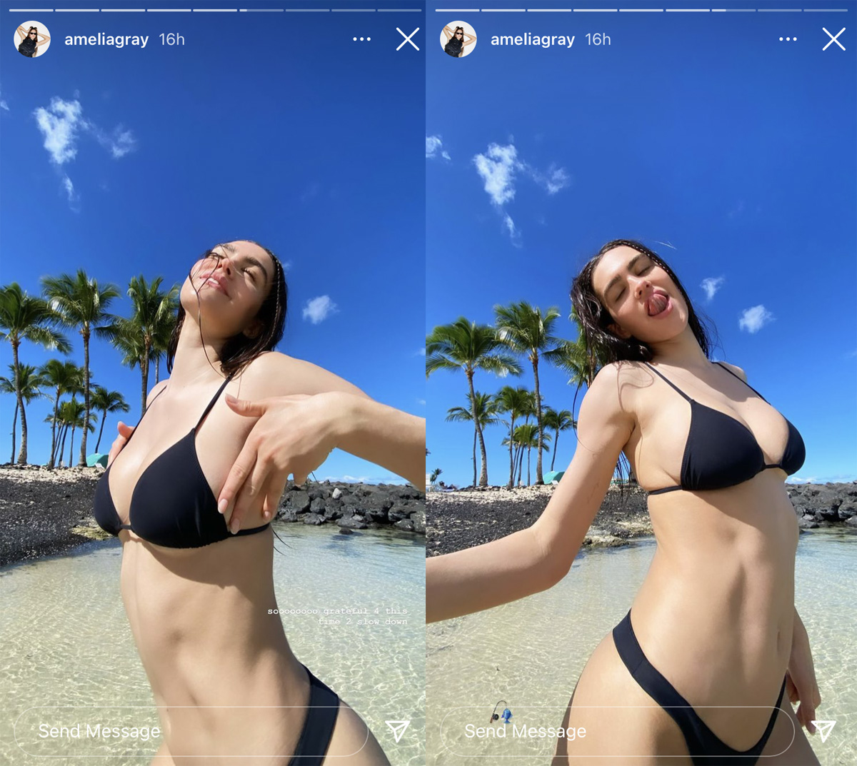 Amelia Hamlin Posts Jaw-Dropping Bikini Photographs Taken On Hawaii Trip! micron width=