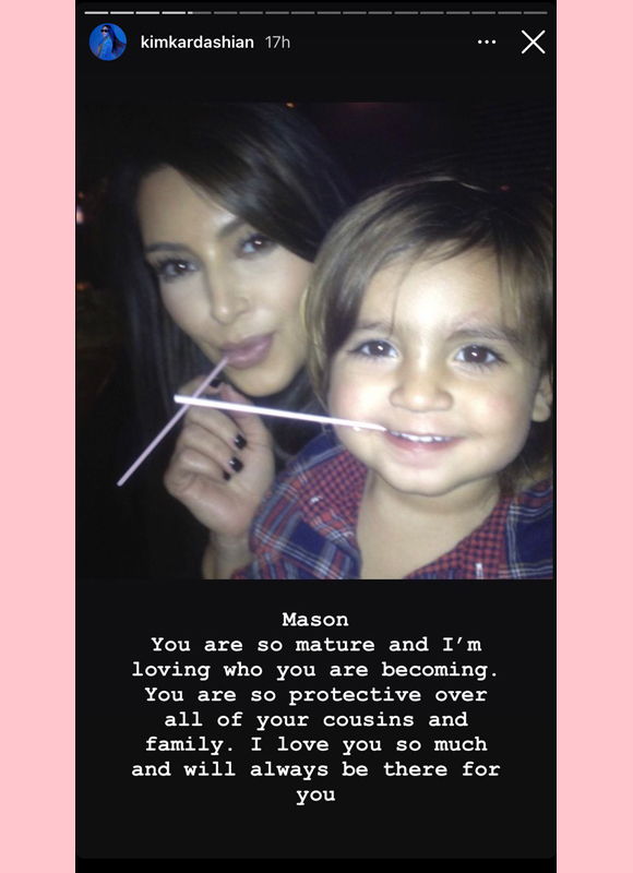 kim kardashian, mason disick: 12th birthday instagram story