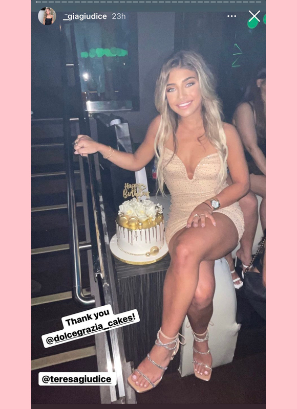 gia giudice : birthday cake in miami nightclub