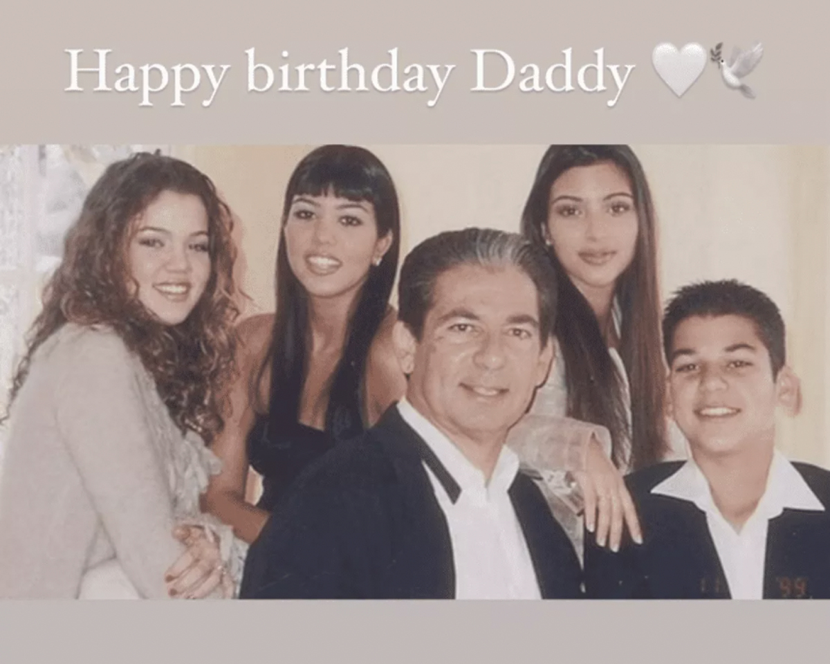 How Kim, Kourtney, & Khloé Kardashian Paid Tribute To Their Late Father On His Birthday