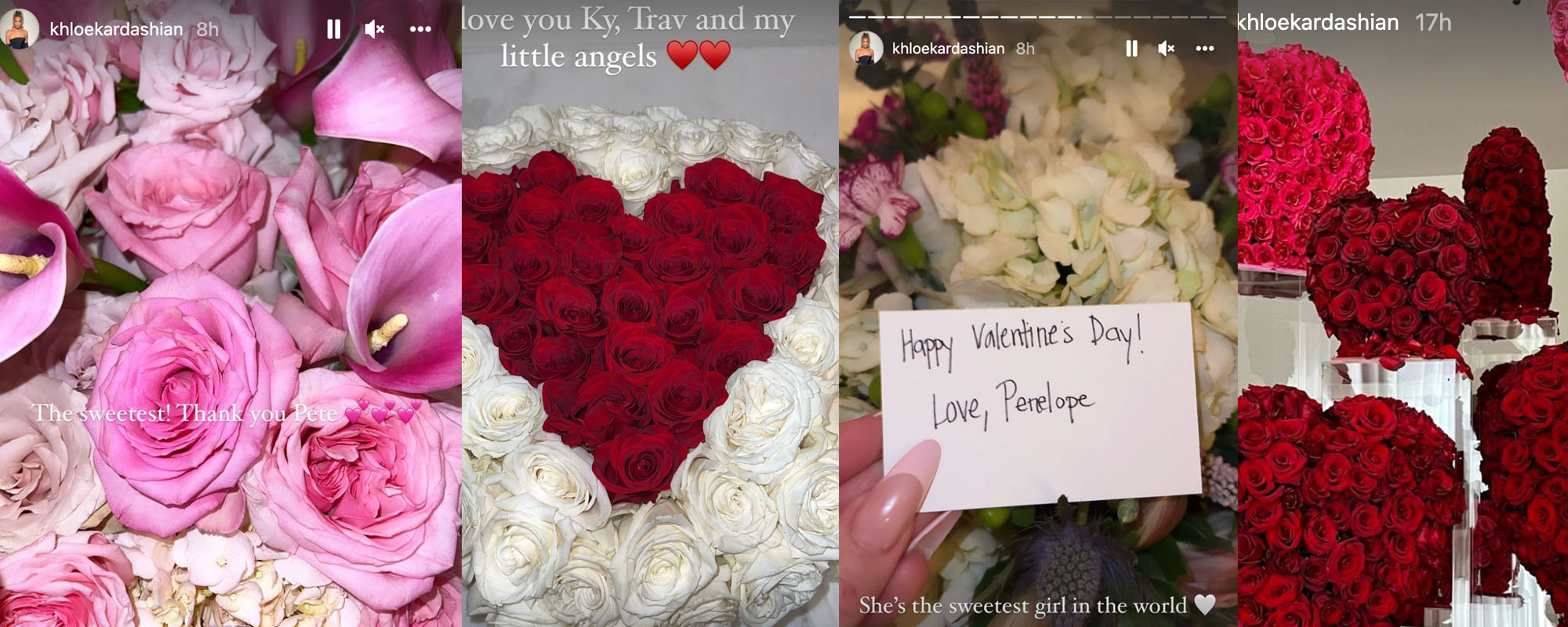 Khloe kardashian valentines day flowers