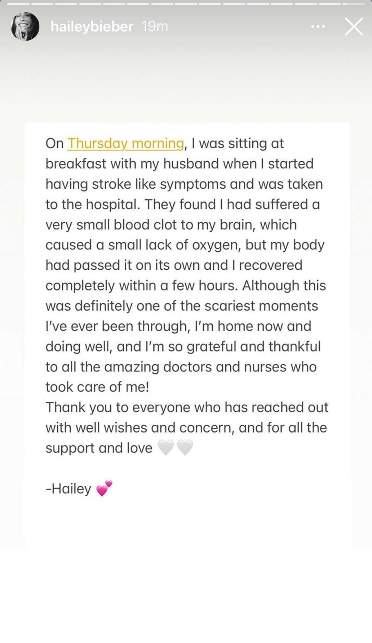 Hailey Bieber Hospitalized After Difficulties From ‘Stroke Like Symptoms’ Was responsible for By A Blood Clot In just Her Brain
