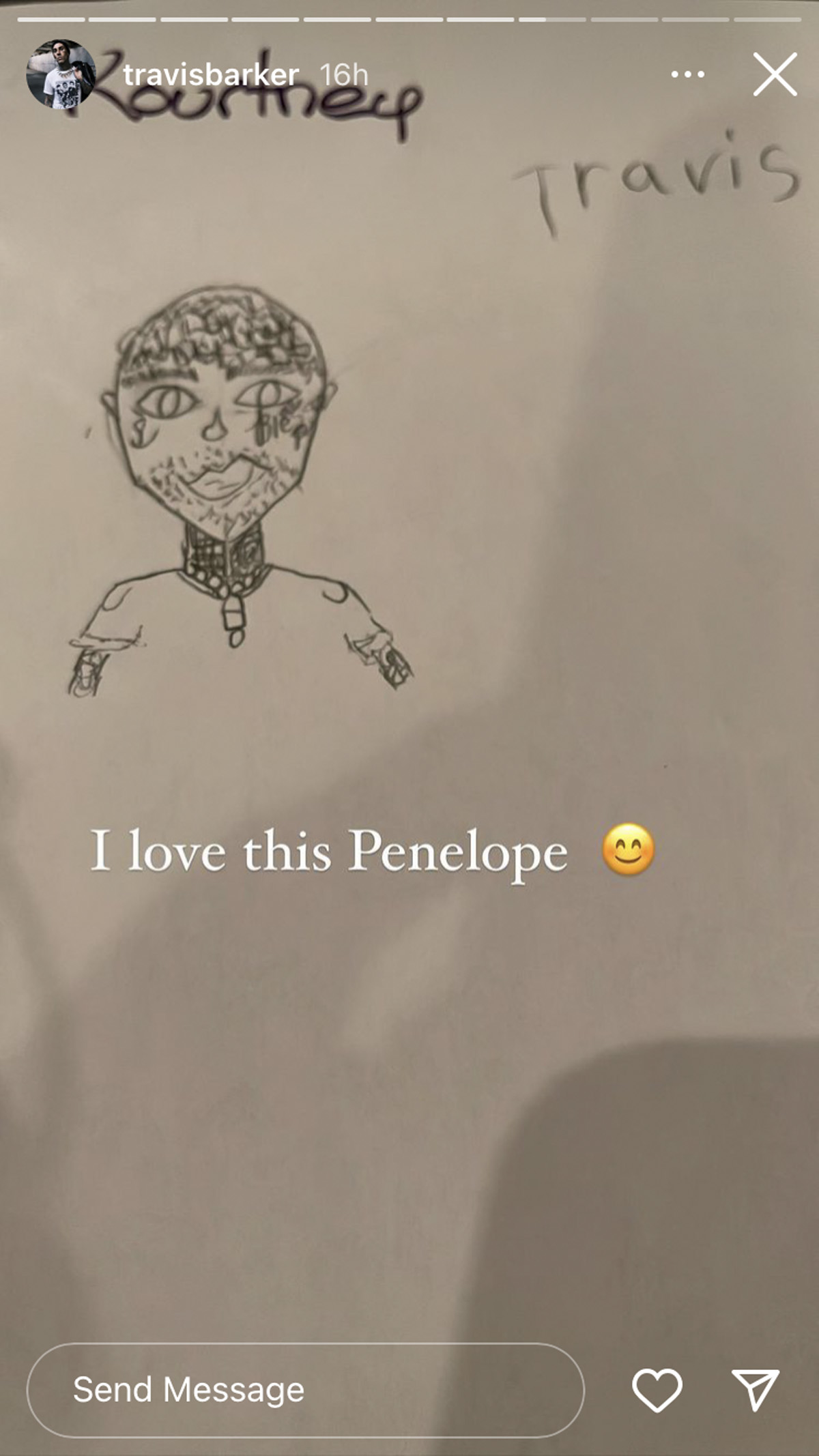 You HAVE To See Penelope Disick's Adorable Drawing Of Travis Barker!